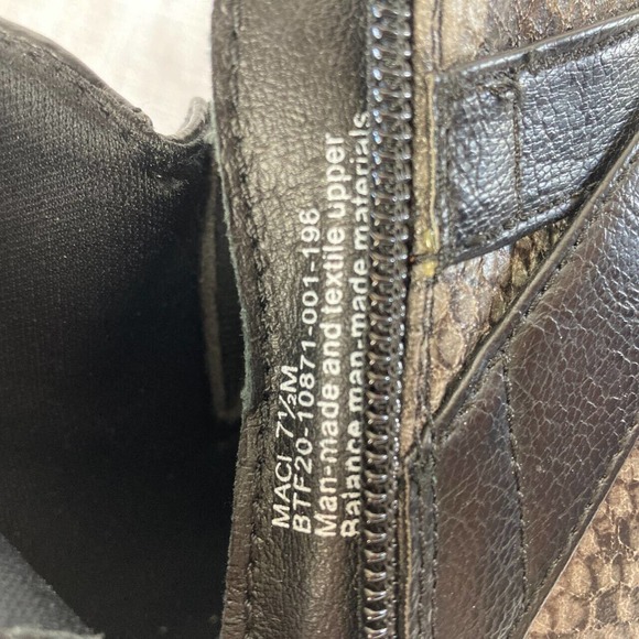 EUC Baretraps Ankle Boot, Bootie, Women's Size 7.5 M Black Faux Snake Skin - Picture 7 of 10